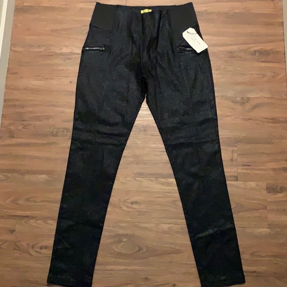 New Black glittered juniors leggings